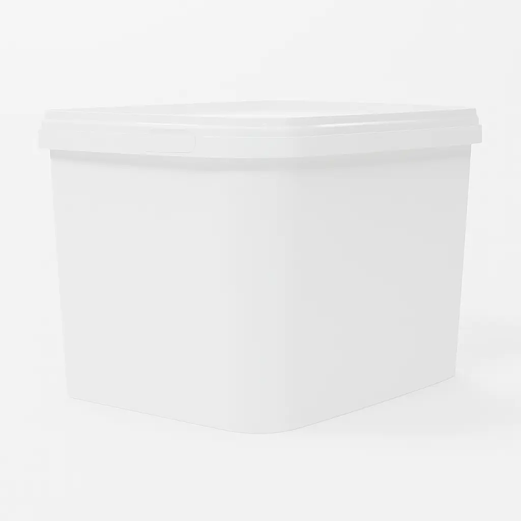 Plastic buckets with lid (Rectangular)