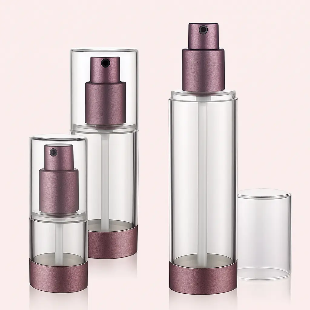 [GL-P-238A] Oval Shape Cosmetic Plastic Airless Pump Bottle – GL-P-238A
