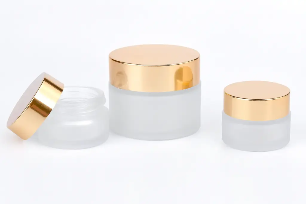 [GL-P MP3136] Cosmetic Skincare Body Glass Cream Jar with Aluminum Lid